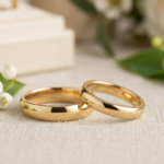 Yellow gold wedding bands