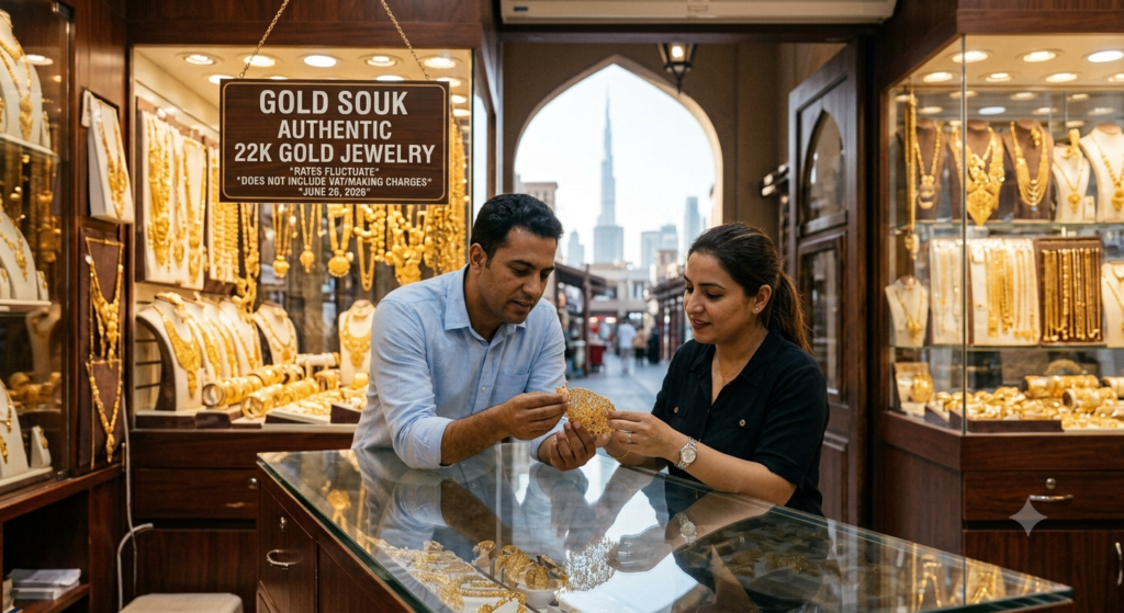 22k gold price in dubai today
